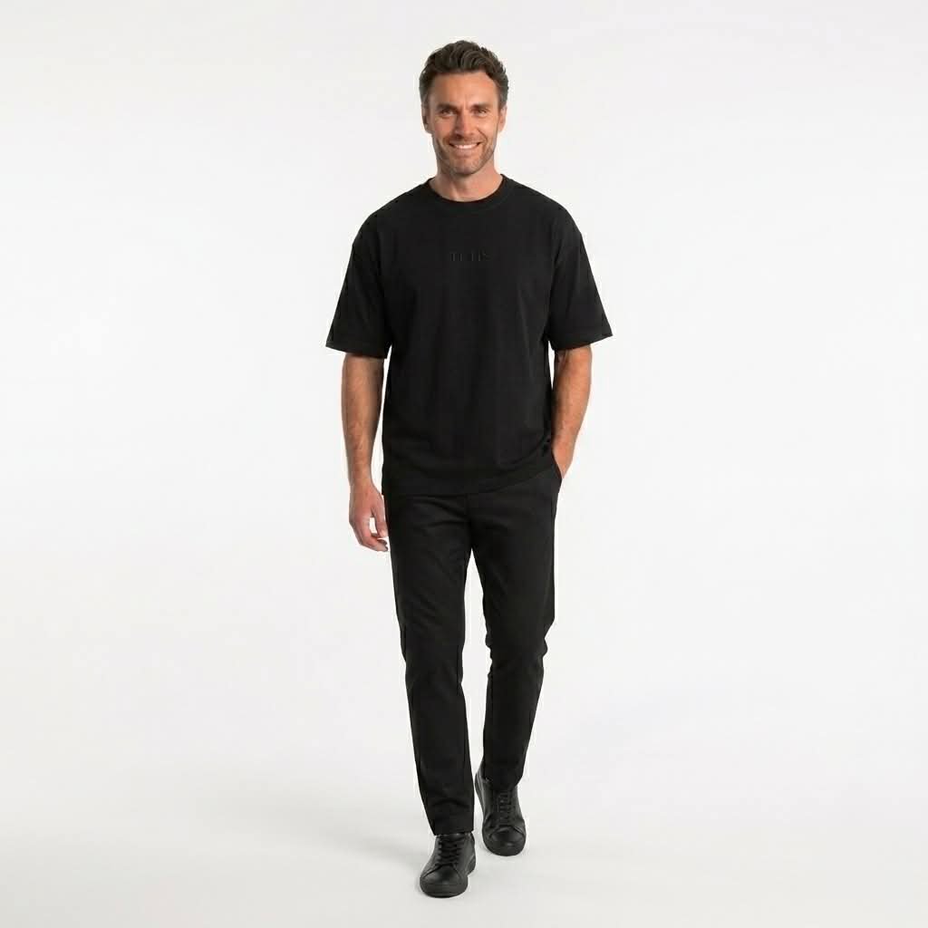 juodi oversize marskineliai tetis